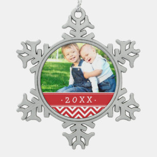 Gewohntes Foto Familienfreundlich Saft Urlaub Orna Schneeflocken Zinn-Ornament