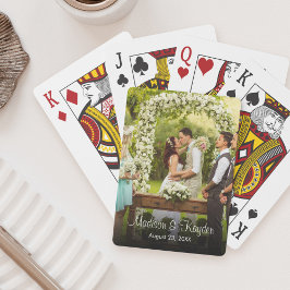 Gewohntes Foto Hochzeit Jubiläum Gefallen Spielkarten