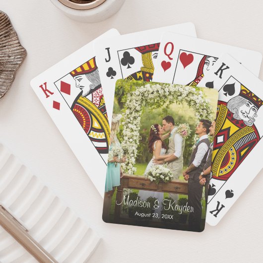 Gewohntes Foto Hochzeit Jubiläum Gefallen Spielkarten