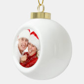 Gewohntes Foto Weihnachtsfeiertag Keramik Kugel-Ornament (Rechts)