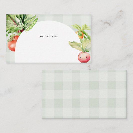 Gewohntes Gemüse Begleitkarte (Vorne/Hinten)