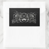 Gewohntes Leben mit Stolz Die mit Ehrenschädel-Ros Rechteckiger Aufkleber (Tasche)