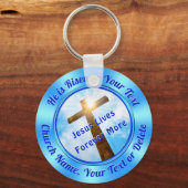 Gewohntes Ostergebirge, er ist die Risserkirche Schlüsselanhänger (Vorderseite)