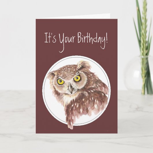 Gewohntes Sonnenvogel Vogelscheule mit Attitude Bi Karte (Vorderseite)