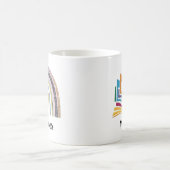 Gewöhnung an Schulgeschenk | Gold Glitzer Rainbow Kaffeetasse (Mittel)