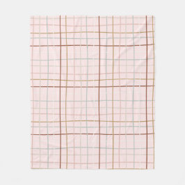 Gewölbte Weihnachtslinien in Rosa Fleecedecke