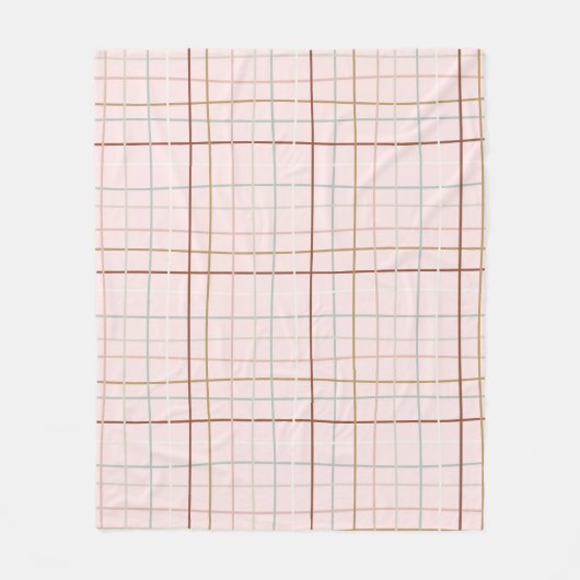 Gewölbte Weihnachtslinien in Rosa Fleecedecke (Vorderseite)