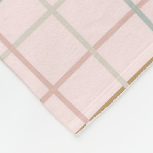 Gewölbte Weihnachtslinien in Rosa Fleecedecke (Ecke)