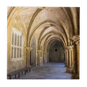 Gewölbter Kathedralenkloster Gang Fliese