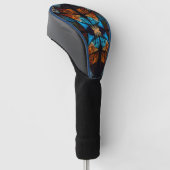 Gewölbter Stern Abstract in Blautönen Golf Headcover (angewinkelt)