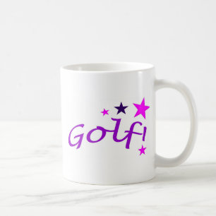 Gewölbtes Golf mit Sternen Kaffeetasse