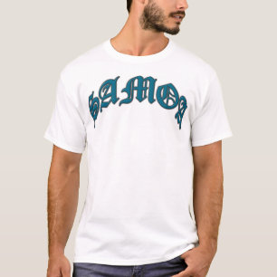 Gewölbtes SAMOA-INSELN Blau T-Shirt