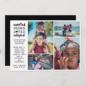 Gewollt Adoptiert 4 FotoCollage Ankündigung (Vorne/Hinten)