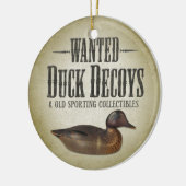 Gewollt - Alte Enten Decoys Keramik Ornament (Links)