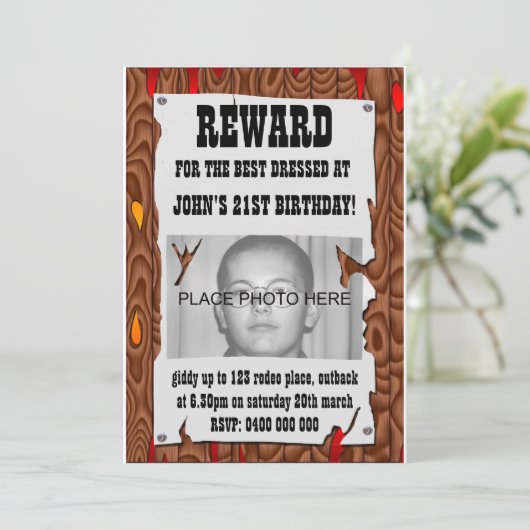 gewollt Aufforderung Einladung (Stehend Vorderseite)