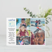 Gewollt ausgewählte, Adoptiert Blue Foto Collage Ankündigung (Stehend Vorderseite)