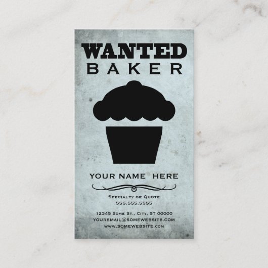 gewollt: Bäcker Visitenkarte (Vorderseite)