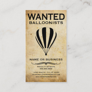 gewollt: Ballonfahrer Visitenkarte