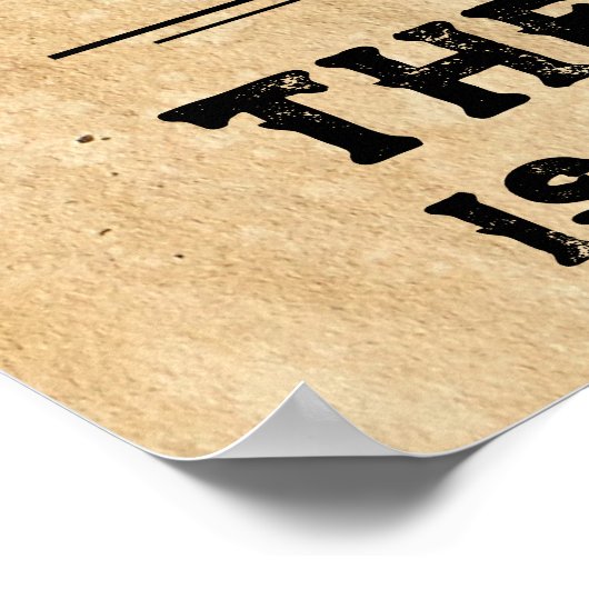 Gewollt Belohnung für Vintage Vergnügung Poster (Ecke)