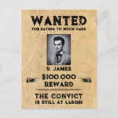 Gewollt Belohnung für Vintage Vergnügung Postkarte (Vorderseite)