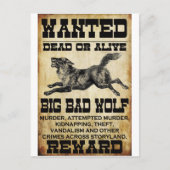 Gewollt: Big Bad Wolf Postkarte (Vorderseite)