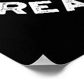 Gewollt Brot oder lebende Funny Food Puff Dark BG Poster (Ecke)