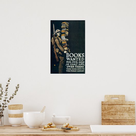 Gewollt Bücher Poster (Küche)