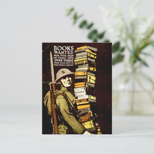 Gewollt Bücher Postkarte (Stehend Vorderseite)