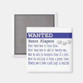 gewollt Bunco-Spieler Magnet (Vorderseite/Rückseite)