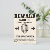 Gewollt Butch Cassidy Postkarte (Stehend Vorderseite)
