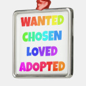Gewollt Chosen Love Adoptiert Adoption Party Ornament Aus Metall (Links)