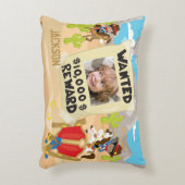 Gewollt Cowboy mit Foto und Name, Kleiner Junge Dekokissen (Vorderseite(Vertikal))