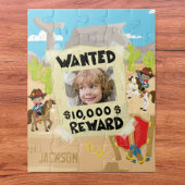 Gewollt Cowboy mit Foto und Name, Kleiner Junge Puzzle