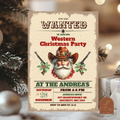 Gewollt Cowboy Western Weihnachts-Party Einladung