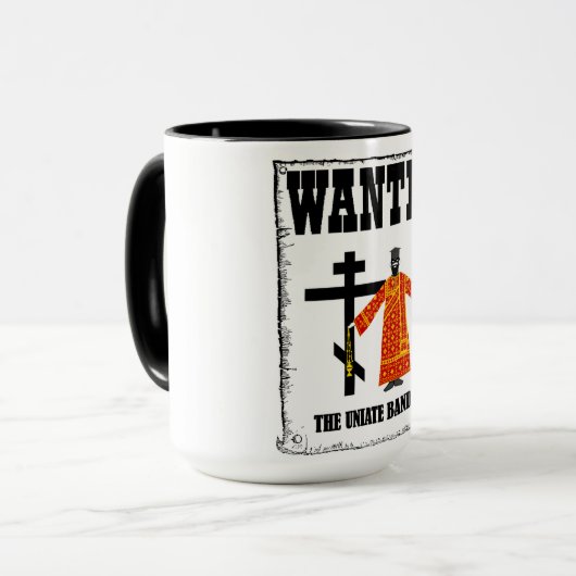 GEWOLLT: DER UNIATE BANDIT! TASSE (Vorderseite Links)