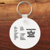 Gewollt: Eine Welt voller Morse (Morse Code) Schlüsselanhänger (Vorderseite)