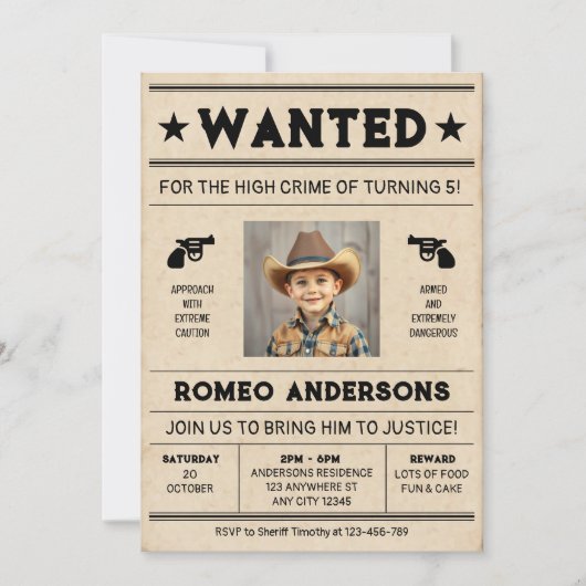 Gewollt Einladung zum Geburtstag (Vorderseite)