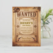 Gewollt Einladung zum Geburtstag, Western Erwachse (Stehend Vorderseite)