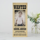 GEWOLLT Einladung zur Vintagen Geburtstagspartei (Stehend Vorderseite)