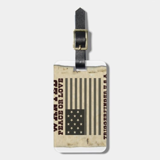 Gewollt Frieden Gepäckanhänger (Vorderseite vertikal)