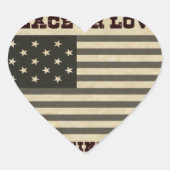 Gewollt Frieden Herz-Aufkleber (Vorderseite)