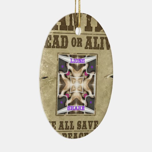 Gewollt Frieden Keramik Ornament (Rechts)