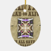 Gewollt Frieden Keramik Ornament (Vorne)