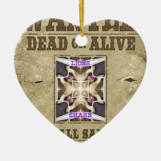 Gewollt Frieden Keramikornament (Vorne)