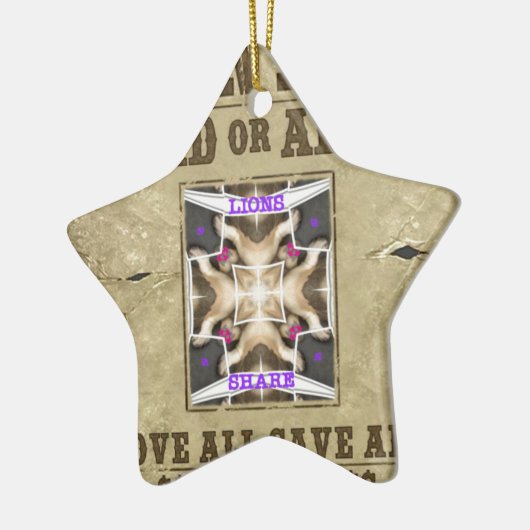 Gewollt Frieden Keramikornament (Links)