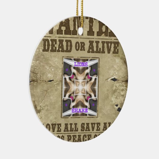 Gewollt Frieden Keramikornament (Rechts)