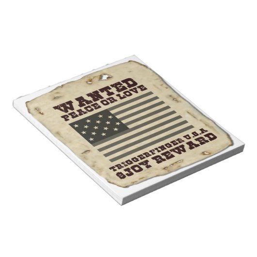 Gewollt Frieden Notizblock (angewinkelt)