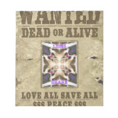 Gewollt Frieden Notizblock (Vorderseite)