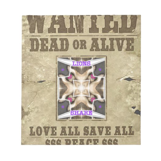 Gewollt Frieden Notizblock (Vorderseite)