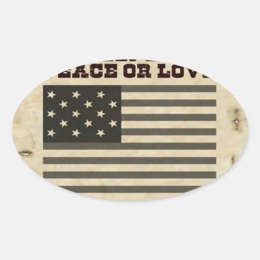 Gewollt Frieden Ovaler Aufkleber (Vorderseite)